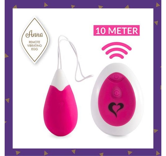 FeelzToys - Anna Vibrating Egg Remote Deep Pink